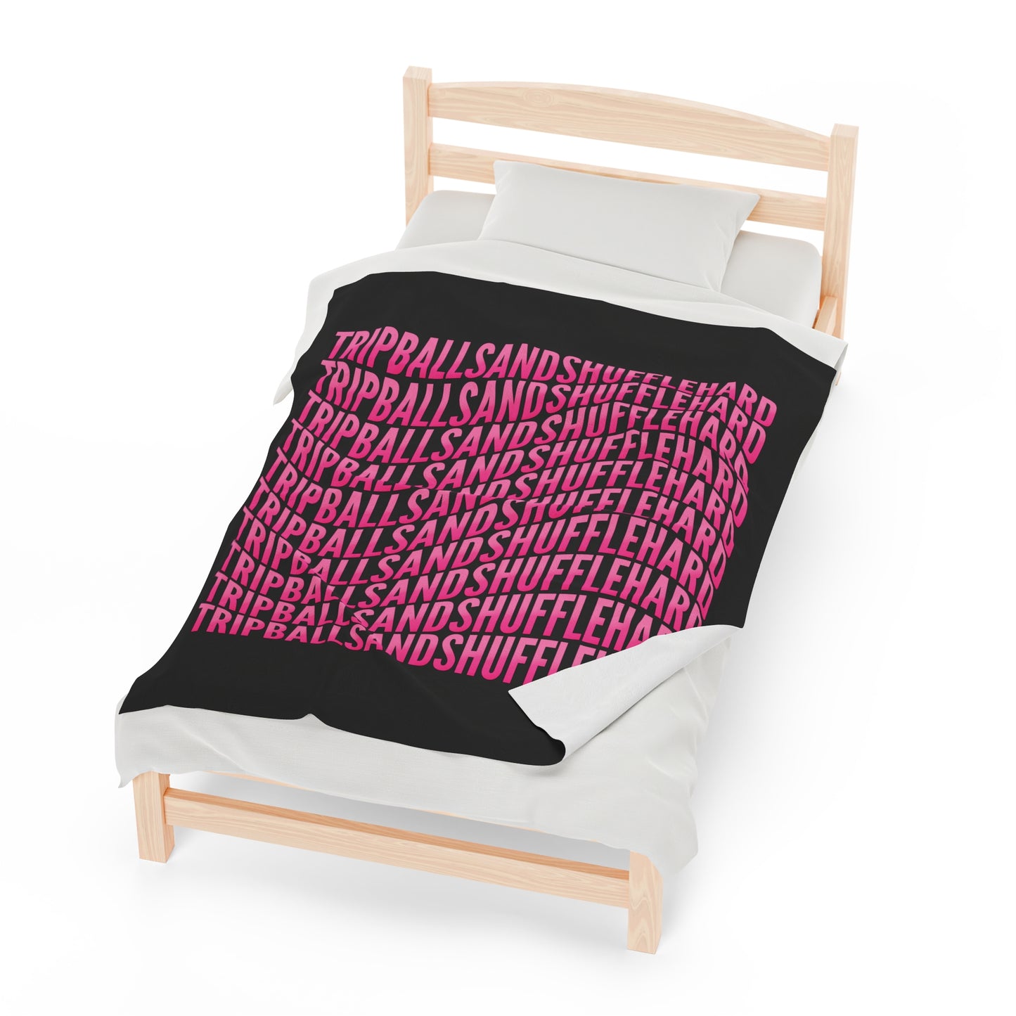 TBASH Big Wave Hot Pink Plush Blanket